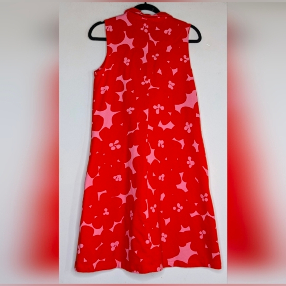 Lesley Evers HALEY Pink Jumbo Blooms Dress Size Medium - Picture 3 of 7